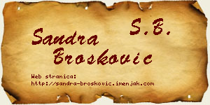 Sandra Brošković vizit kartica